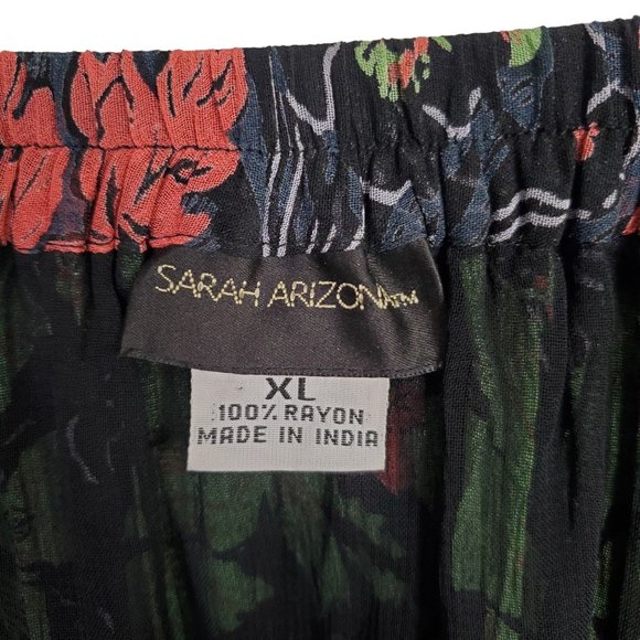 Sarah Arizona Size XL Skirt Boho Maxi Tropical Floral Animal Polka Dot Pull On - Picture 7 of 10